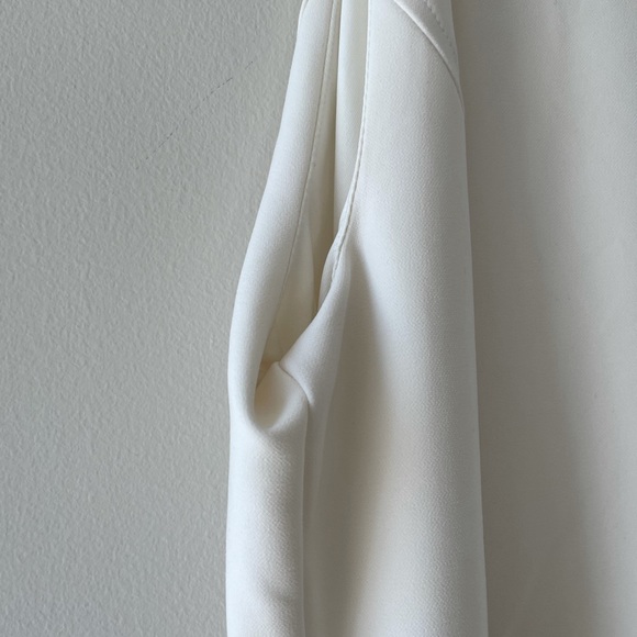 White Mock-Neck A-Line Mini Dress - Picture 8 of 14